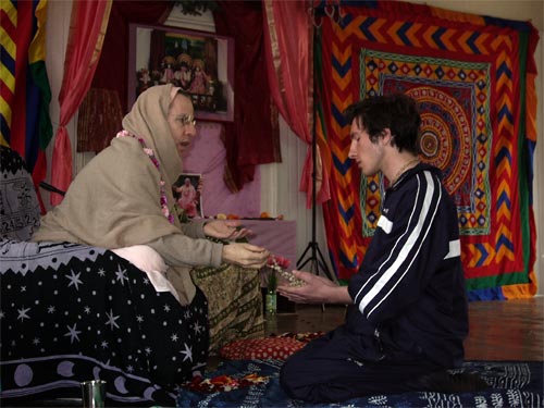 Some initiations were also organized on the festival and sincere
seekers got harinama initiation from Srila Govinda Maharaj with Sripad
Goswami Maharaj acting as ritvik.